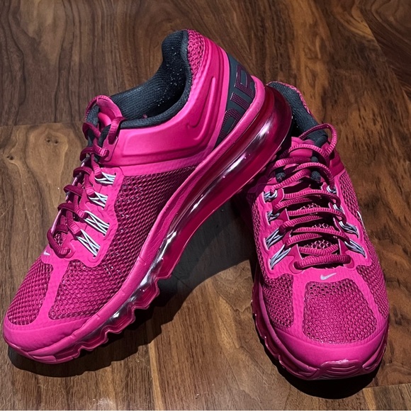 Nike Air Max 2013 in original box - Fuchsia Pink-Reflect Silver-Anthracite - Picture 2 of 15